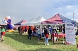 Crowd at outdoor career expo